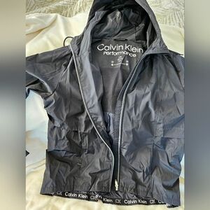 Calvin Klein rain jacket with zipper and hood